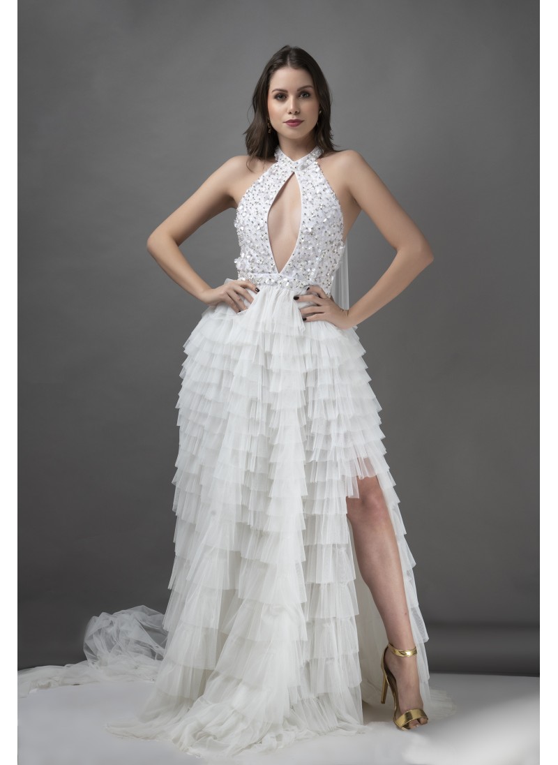 CF19201216 I Ruffle waves Mother of Bride 